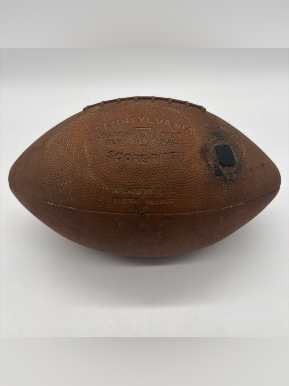 Vintage Pennsylvania Score-Rite PFS-6 Fabri-Ply Leather Football